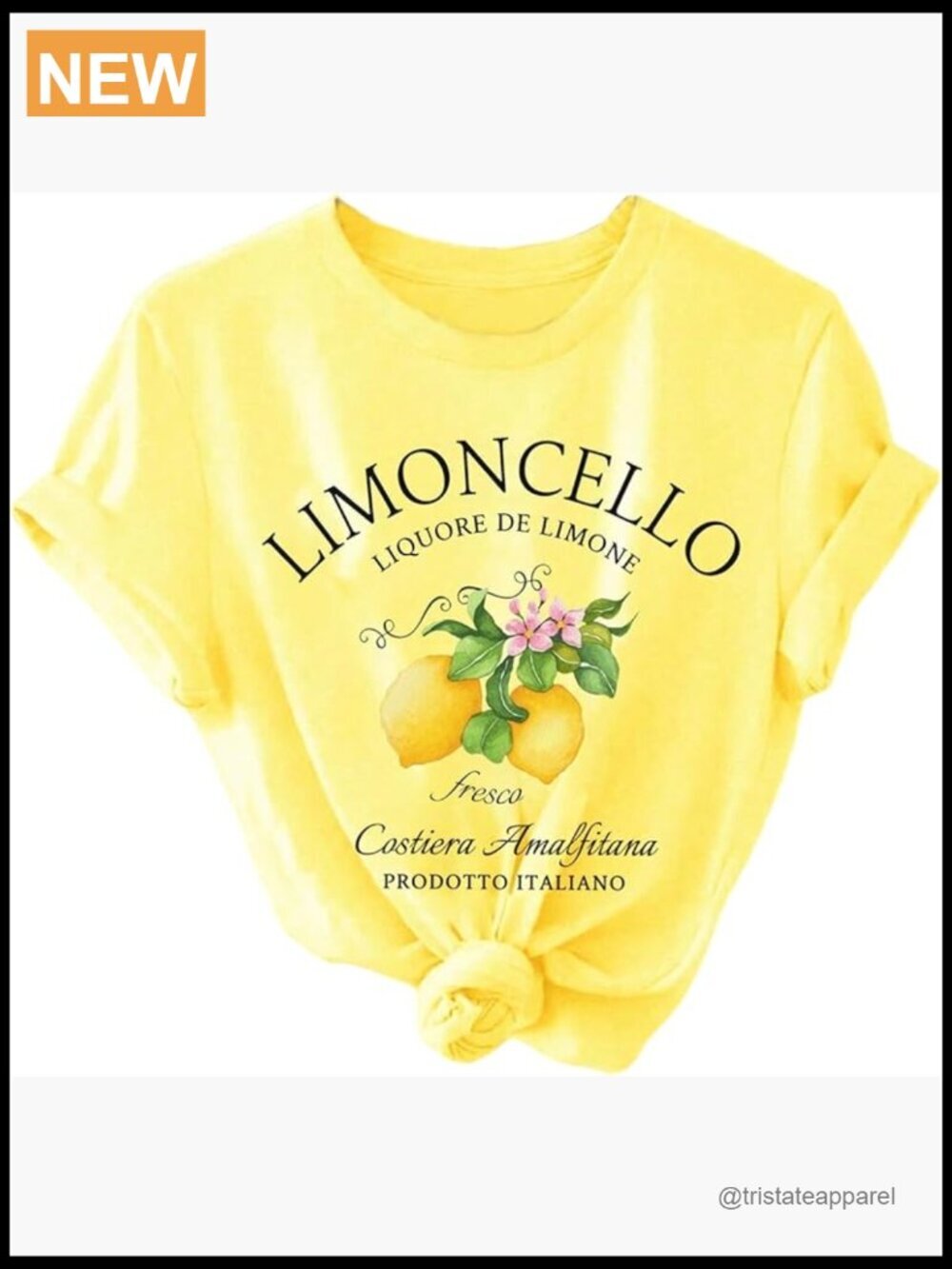 Women's Lemon Print Short Sleeve Crew Neck Graphic Tee Summer Top